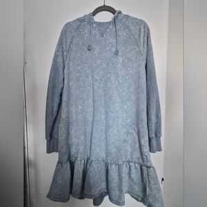 ❌️SOLD❌️Gray Hooded Sweatshirt Dress